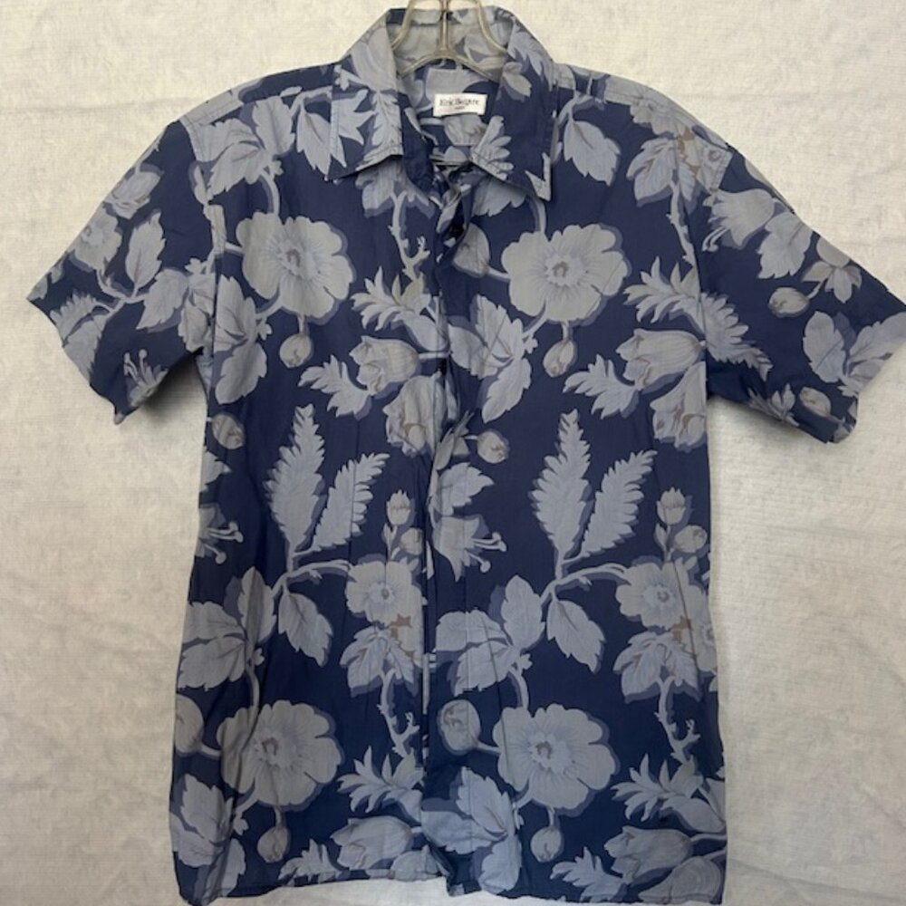 Vintage Eric Bergere Men's Flower Hawaiian Short Sleeve Shirt - Size Small (15)